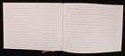 Elegant Wedding Guest Book With Gold Pen Scroll Design