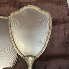 Vintage Vanity Set Brush   Mirror 1950   s Gold   Silver