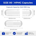 Size 00 Empty Vegan Capsules Separated-hpmc Vegetarian  Kosher  Halal  Non-gmo