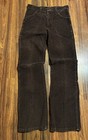 Vintage 80s Wrangler Student Brown Corduroy Rockabilly Mod Pants 28 X 32 Usa
