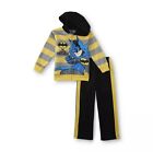 New Dc Comics Batman Boy Hooded Zip Hoodie Jacket Sweatshirt Pants Outfit Set 2t