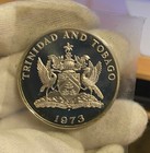Trinidad And Tobago  1973 Proof   Silver 5 Dollars  Gem Bu From A Proof Set