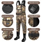 Waterproof Neoprene Chest Waders For Fishing   Hunting  Men   Women  With Boots
