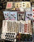 Large Lot Of Carded And Uncarded Buttons Hundreds      