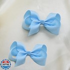 6 Pcs Hair Bows For Girls Alligator Clips Grosgrain Ribbon Girls Bows Solid C