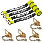  Heavy Duty Car Tie Down Straps  4pk  - 2  X 96  - 5 16  Hooks 2in 96in Yellow