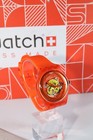 New Limited Edition Swatch Orange Orangish Lacquered Skeleton Watch Suoo100 41mm