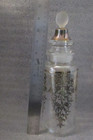 Mcm Vtg Paden City Usa 3 Pc Martini Shaker Clear Glass W Silver Overlay Cocktail