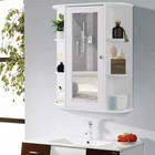 Home Bathroom Wall Mount Cabinet Storage Shelf Over Toilet W  Mirror Door