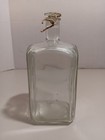 Vintage Clear Glass Bottle Decanter With Glass Stopper 8 75 inch X 3 75 inch
