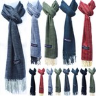 Women Men Winter 100  Cashmere Wool Wrap Striped Scarf Scotland Made Scarves Lot