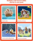 Chefan 4 Pack Felt Board Bible Stories Set  Flannel Board Stories Include Noah s