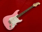 Squier By Fender Stratocaster With Pink Finish   Whammy Bar - Super Fun 