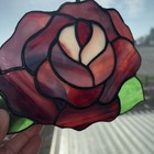 Vintage Stained Glass Sun Catcher 6    H X 7    W 