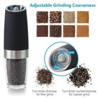 2 Pack Gravity Electric Salt And Pepper Grinder Mill Shaker Adjustable Automatic