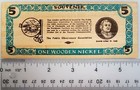 Cincinnati Northwest Territory 150th Anniversary Wooden Nickel 1943 Reissue 