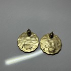 Chanel Cc Logos Round In Ear Earrings Gold Tone 20a Authentic Gold Plated