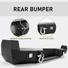 Rear Bumper Compatible With 2005-2015 Toyota Tacoma W  18w Led Lights License Pl