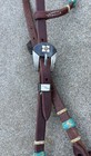 Jose Ortiz Slip Ear Headstall With Turquoise Rawhide And Kobe Buckles