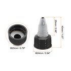 50pcs Twist Bottle Caps 20 410 Squeeze Bottle Cap Replacement Caps Black
