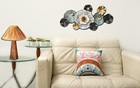 2 Pcs Embroidered Cushion Cover Square Throw Pillow Case Sofa Decor 278419