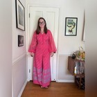 70s Vintage Alfred Shaheen Hot Pink Jumpsuit