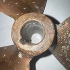 Vintage Brass 3 Blade Ship boat Propeller  Tapered 12   cabin Decor  Nautical Prop
