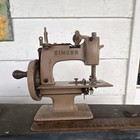 Singer Vintage Miniature Sewing Machine Model 29962 Beige Cast Iron Hand Crank