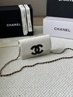 Classic White Quilted Caviar Mini Flap Bag Tiny Shoulder Purse For Date   Daily
