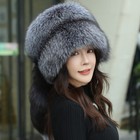 Women s Real Fox Fur Hat Ushanka Russian Cossack Mongolia Hat Warm Outdoor Cap