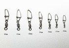 25 Pcs  Barrel Swivel With Safty Snap Connector Solid Rings Fishing