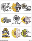 Sunflower Quotes Embroidery Machine Designs Pes Hus Jef Usb