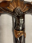 Large Vintage Copper Colored Casket Crucifix 15in Bridgeport Bch Manufacturing