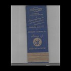 Matchbook Cover - Vintage Chevy Dealer Main St  Chevrolet Wakefield  Maa