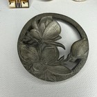 Vintage Metal Collectibles Lot  3 Lapel Pins   Buttons   Metal Floral Medallion