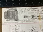 Vintage Boston Massachusetts 1881 Fire Proof Safes Morris   Ireland Bill Head