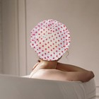 3pcs Shower Caps  Elastic Reusable Waterproof Plastic Shower Cap For Women Ladie