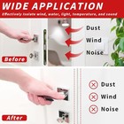 Door Seal Strip 50 Feet D Shape Rubber Adhesive Backing Black Weather Stripping