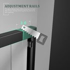 48 In W X 72 In H Black Glass Shower Door 6 0mm Thickness Sliding Bathroom Door