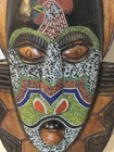 Vintage 1988-89 Yoruba African Tribal Beaded Wood Mask Nigeria Handcrafted 22   