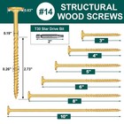  14 X 8 Inch Wood Structural Lag Screws 54pcs Star Drive Decking Wood Screws    