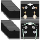 200 Velvet Earring Card Holders - 200pcs Jewelry Display Cards With Back Hook  2