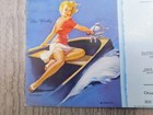 Off To A Good Start Pinup Girl Apr 1944 Ink Blotter Calendar Chicago Train Lines