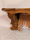 Vintage Antique Wall Shelf Tiger Oak Scroll Cut Ornate Arts   Crafts Victorian 