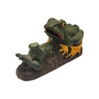 Vintage Style Cast Iron Mechanical Bull Frog Bank Two Frogs Money Box Toy Decor