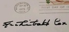 1975 Archibald Cox Signed First Day Issue World Peace Through Law Autograph 