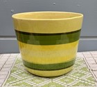 Vintage Mid Century Ceramic Pottery Flower Pot   8    X 7   