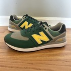 New Balance 574 Greens V2 Spikeless Golf Shoes Green Yellow Masters Colors New