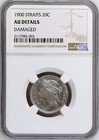 Straits Settlements Qv   20 Cents Silver Coin Ngc Au 1900