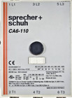 Sprecher schuh Ca6-110 Ser A Contactor 160a 75hp Coil 415-480vac 50 60hz
